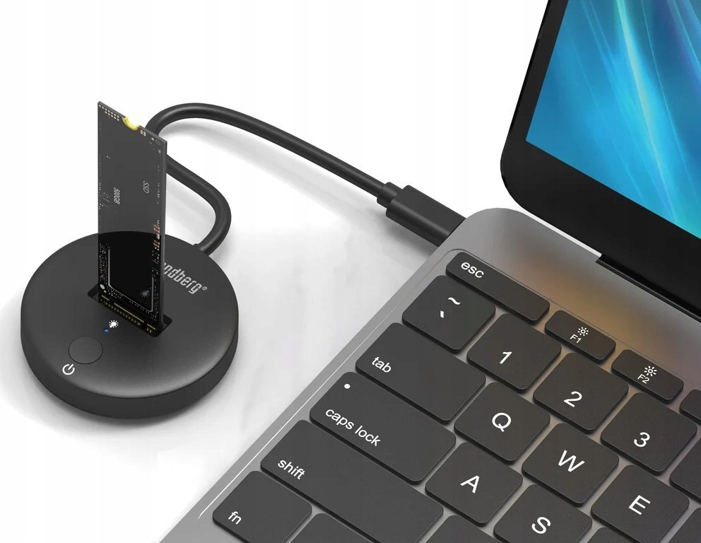 Dok USB Sandberg për M.2 dhe NVMe SSD, USB 3.2 10 Gbps, USB C, i zi