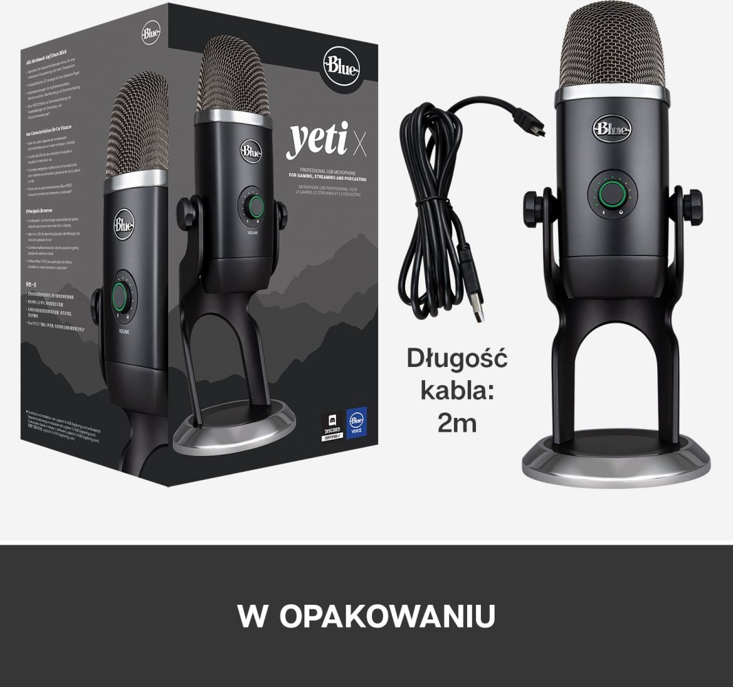 Mikrofon Blue Yeti X Pro, i zi