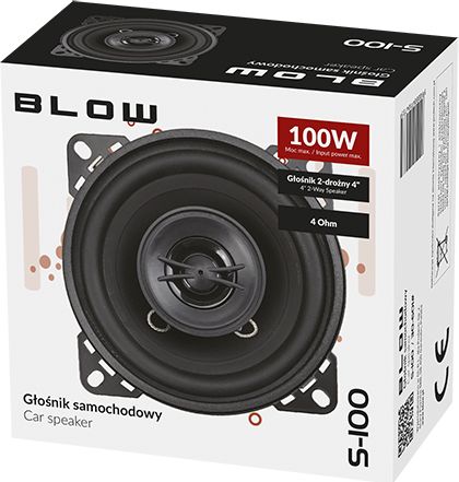 Звучници за автомобил Blow 30-601, 4\", 100W, коаксијални, црни