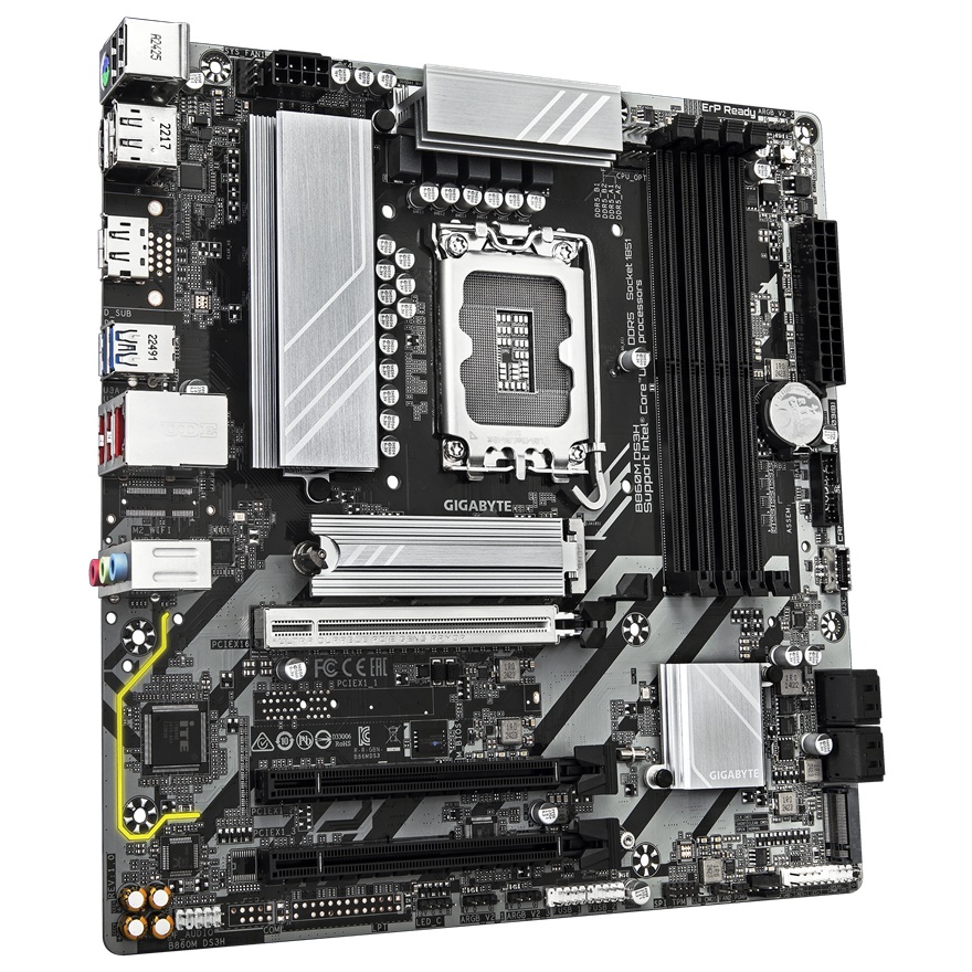 Pllakë amë GIGABYTE B860M DS3H, LGA 1851, DDR5, Micro-ATX, e zezë