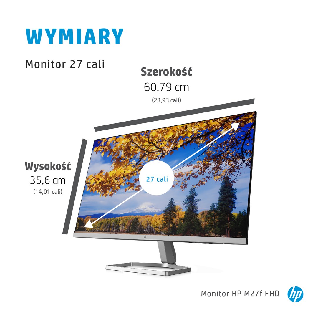 Monitor HP M27f 68.6, 27", 1920 x 1080, Full HD, 75 Hz, i zi