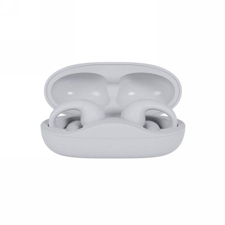 Безжични слушалки Happy Plugs Clip Open Ear, 20 часа, USB-C, бели