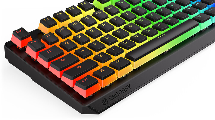 Tastierë Endorfy Thock TKL Pudding Blue, Kailh Blue, US, e zezë