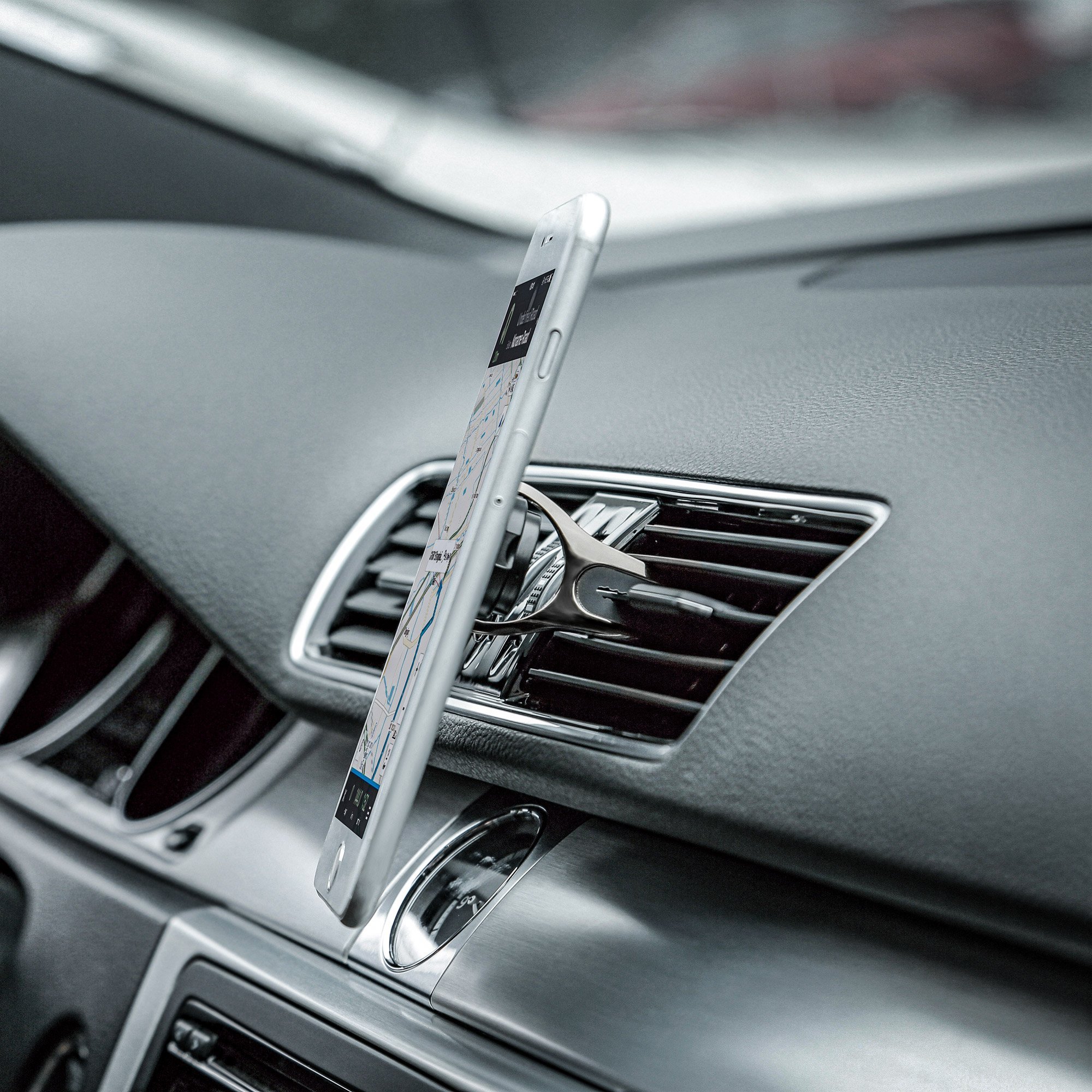 Држач за телефон InLine Smartclip 3 во 1, самолеплив, за автомобил и маса, сина