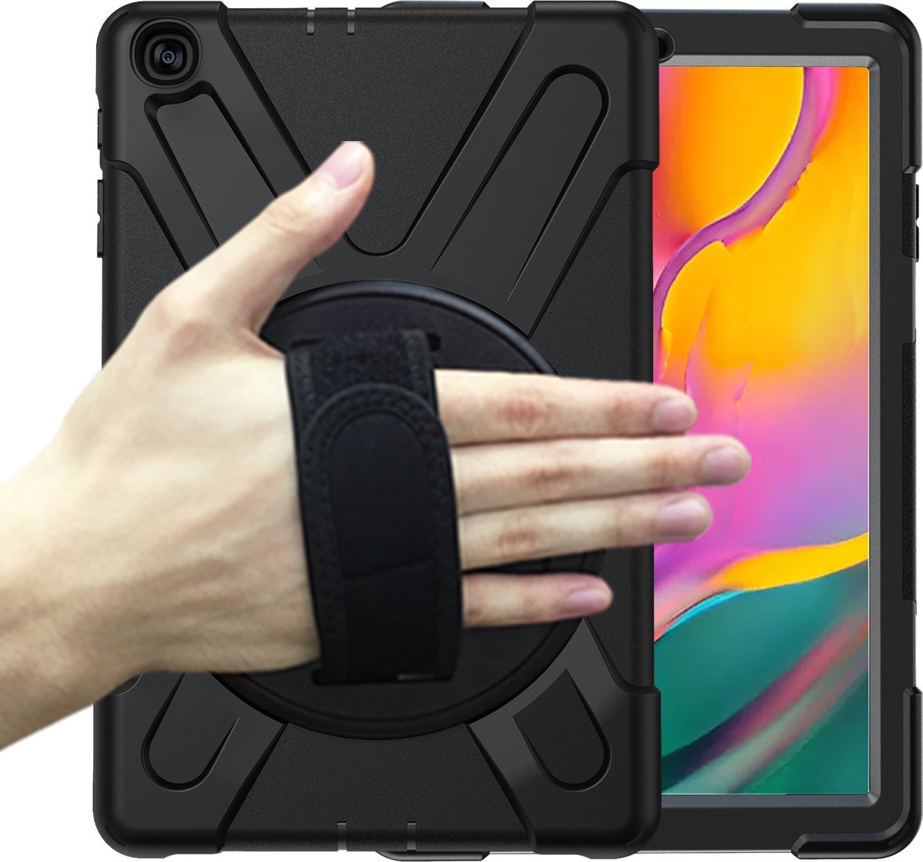 Навлака за таблет eStuff Samsung Galaxy Tab A 10.1, модел 2019, тип капак, црна