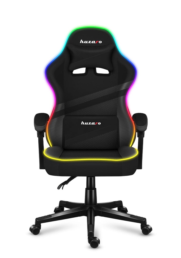 Karrige lojërash Huzaro Force 4.4 RGB, 130kg, e zezë