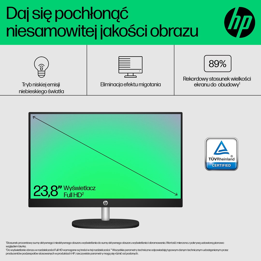 Kompjuter All-in-One HP 24-cr0011nw, i5-1335U, 23.8", 512GB SSD, i zi