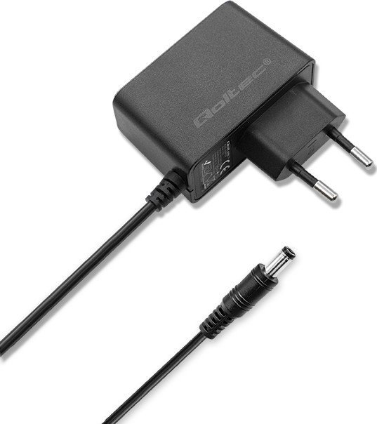 Adapter rryme Qoltec Plug in Power Supply, 12W, 12V 1A, i zi
