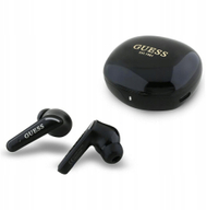 Kufje wireless Guess Glossy Classic Logo TWS, me Bluetooth, me kuti karikimi, të zeza