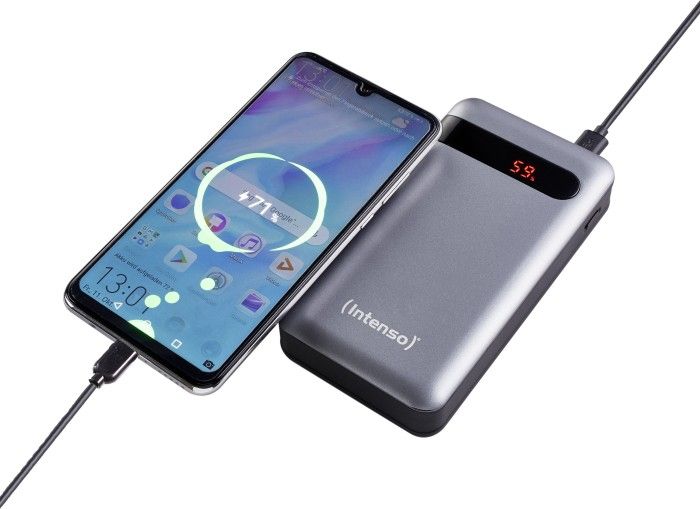 Надворешна батерија Intenso PD20000, 20000mAh, брзо полнење, графит