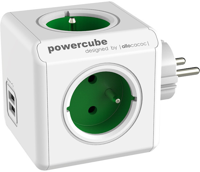 Слика на Мултифункционален штекер PowerCube, зеленa