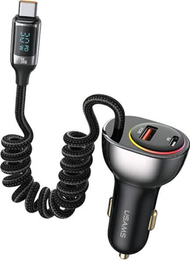 Karikues veture Usams C37, 60W PD QC, 1xUSB 1xUSB C, i zi