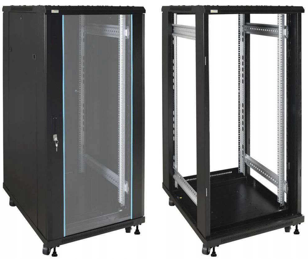 Kabinet rack dyshemeje PULSAR RS2768, 27U, 600x800 mm, i zi