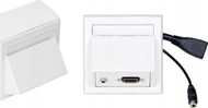 Prizë muri Vivolink WI221170, HDMI, portë audio 3.5mm, e bardhë