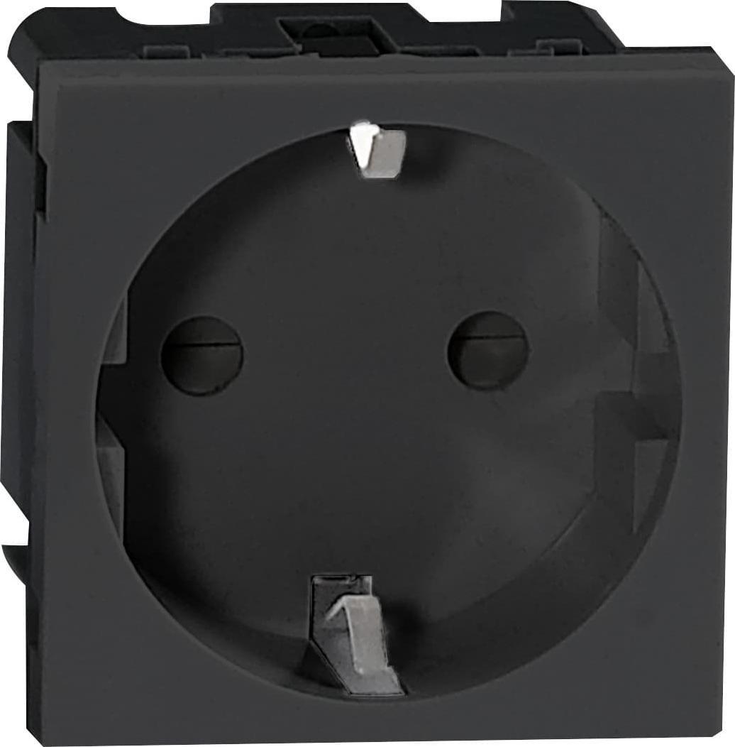 Prizë modulare Orno NOEN GS, 45x45mm, 16A 250V, e zezë