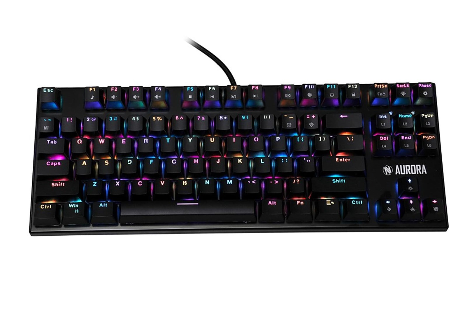 Tastierë iBOX Aurora K-2R, Blue Switch, RGB, e zezë