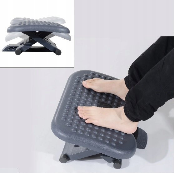 Mbështetëse këmbësh BakkerElkhuizen Pro 959, ergonomike, lartësi e rregullueshme, gri