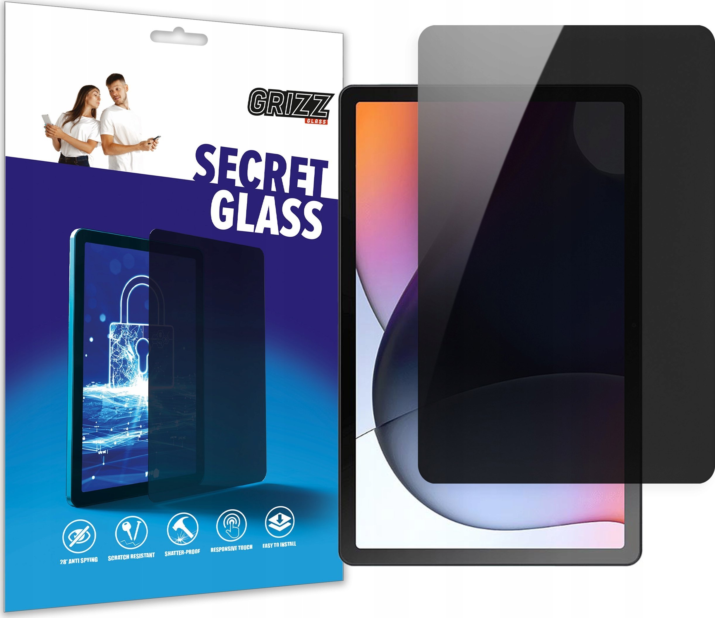 Mbrojtës ekrani GrizzGlass Matte SecretGlass Motorola Moto Tab G62, privacy, xham qeramik, transparent