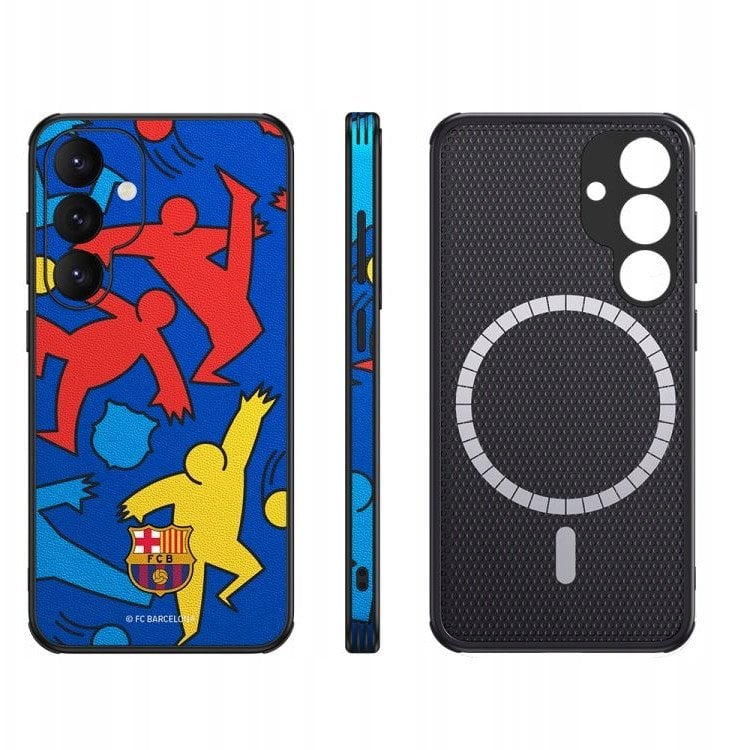Kuti mbrojtëse FC Barcelona për Samsung Galaxy S25 Plus, magnetike MagSafe, blu kuqe