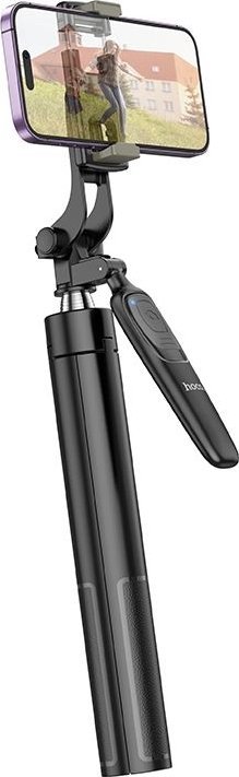 Селфи стап со статив Hoco K19, Bluetooth далечински управувач, црн