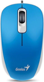 Maus Genius DX-110, me kabllo, USB, i zi dhe i kaltërt