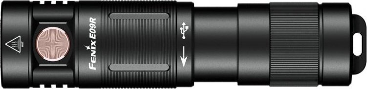 Elektrik dore Fenix E09R, 600 lumene, USB C, i zi