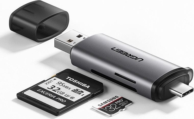 Përshtatës Ugreen USB-C – USB, i hirtë