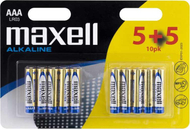 Bateri Maxell AAA Alkaline, paketim 10 copë, LR03