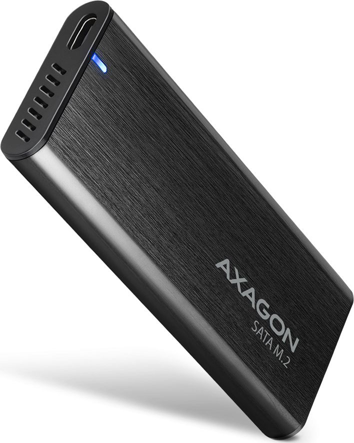 Kuti e jashtme SSD M.2 SATA Axagon EEM2-SBC, USB-C 3.2 Gen 2, alumini, e zezë