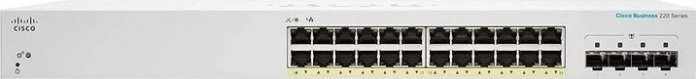 Switch Cisco CBS220 24P 4G, Gigabit L2, PoE, i bardhë