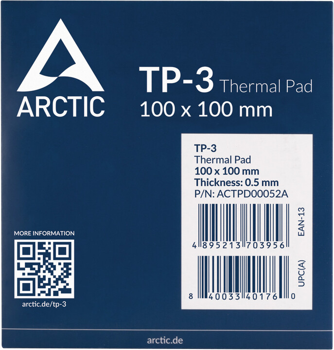 Pad termik Arctic TP-3, 100x100x0.5mm