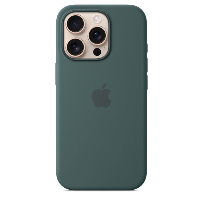 Apple iPhone 16 Pro Silicone Case with MagSafe, Lake Green (Seasonal)