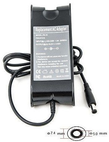 Adaptori karikues për laptop Extra Digital DELL, 90W 19.5V 4.62A, prizë 7.4 x 5.0mm, i zi