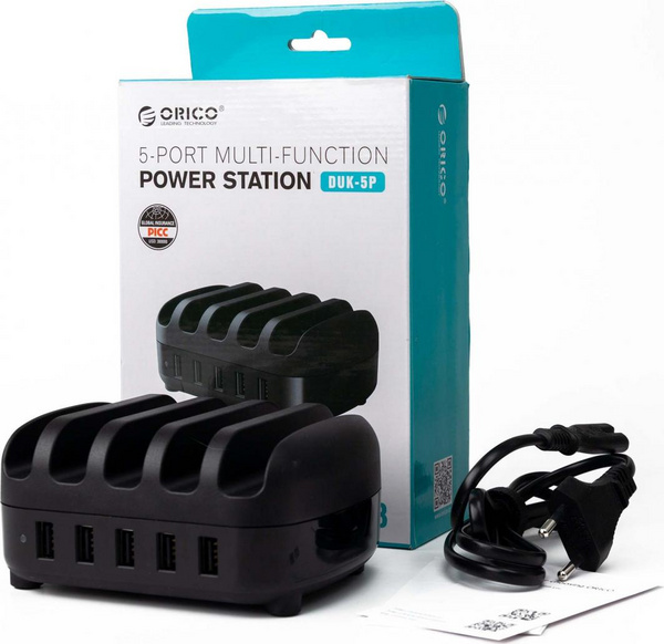 Karikues Orico 5x USB-A 2.4 A (DUK-5P-EU-BK-BP), i zi