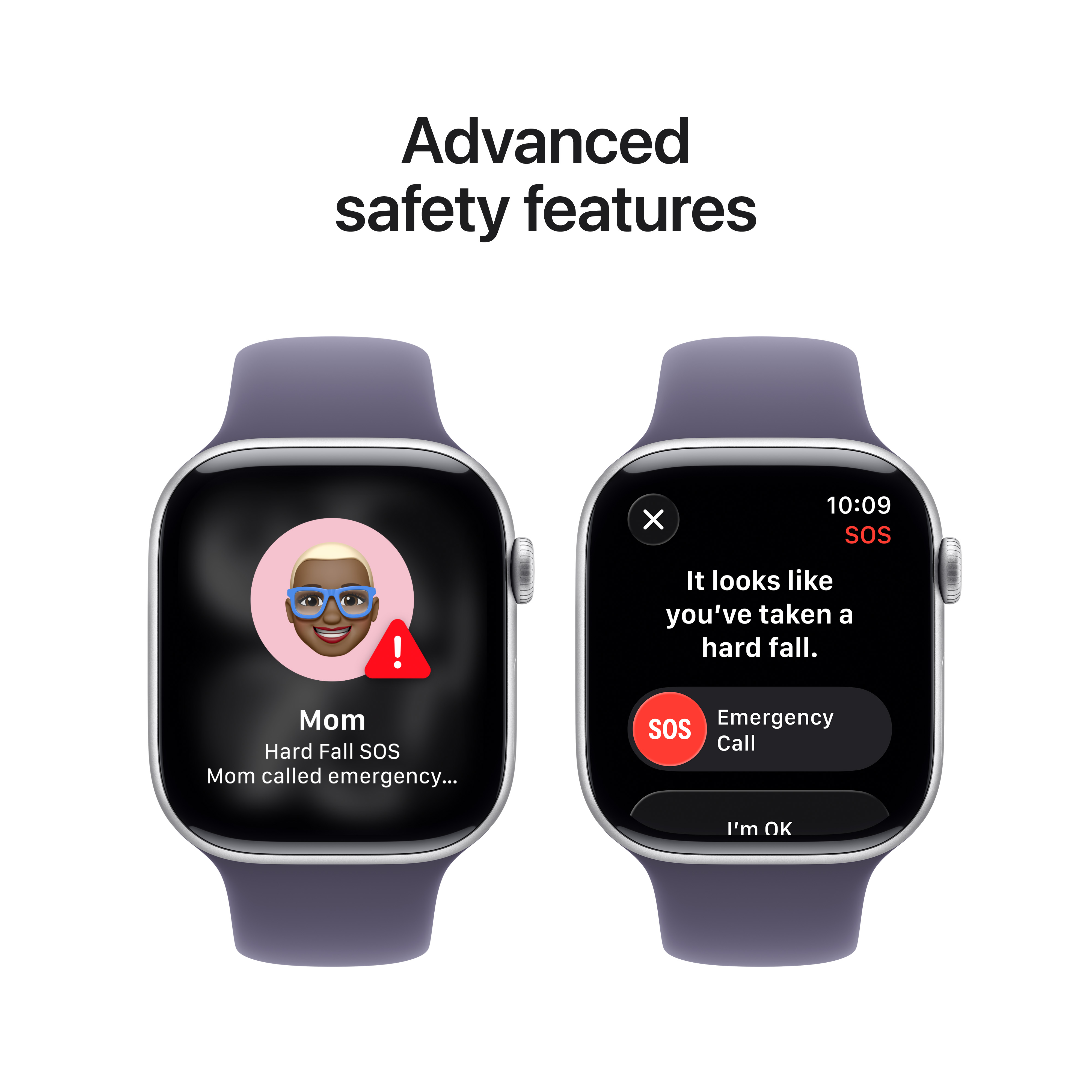 Apple Watch S11 GPS 46mm Silver Aluminium Case with Purple Fog Sport Band, S/M