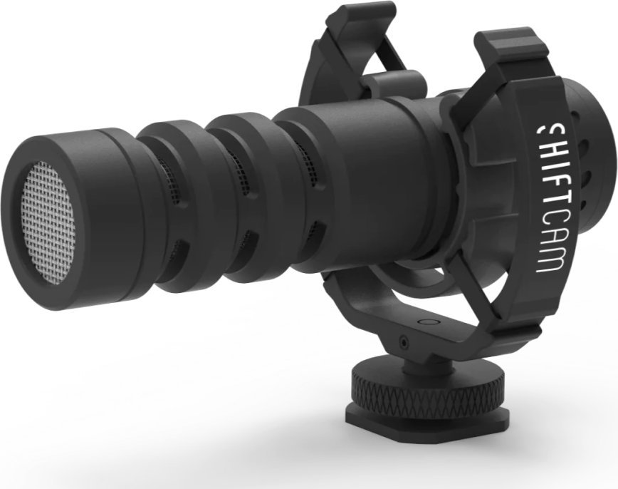 Mikrofon drejtues ShiftCam ProMic Shotgun, për pajisje mobile, i zi