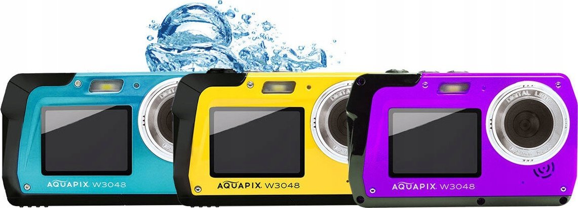 Подводен фотоапарат Easypix Aquapix W3048-V, 13MP, видео 4K, жолт
