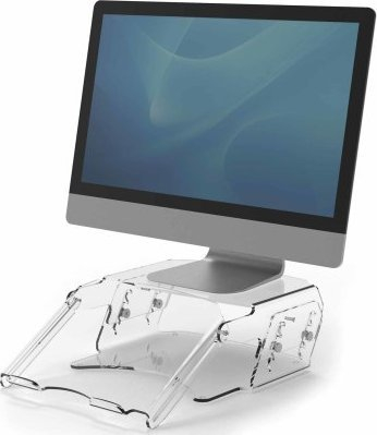Stendë monitori Fellowes Clarity 9731201, e rregullueshme, me mbajtës dokumentesh, transparente
