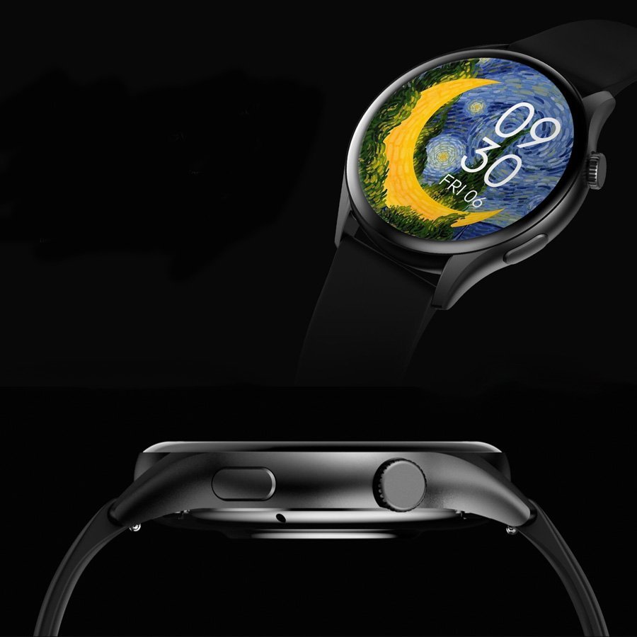 Smartwatch për gra Gravity GT11-2, ekran 1.43" AMOLED, Bluetooth 5.2, ari me rrip i bardhë