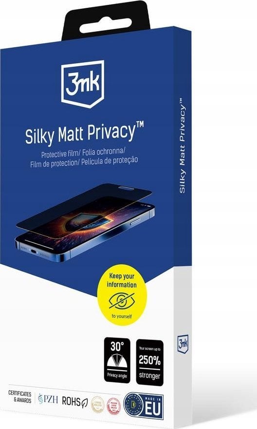 Заштитна фолија 3mk Silky Matt Privacy за Samsung Galaxy A36 A56, фолија за приватност, мат