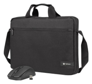 Çantë për laptop Natec WALLAROO 2, 15.6", e zezë + maus Natec