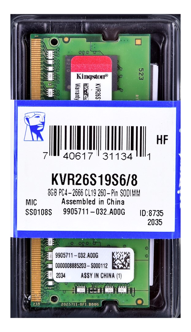 Memorie Kingston ValueRAM, 8GB, DDR4, 2666MHz