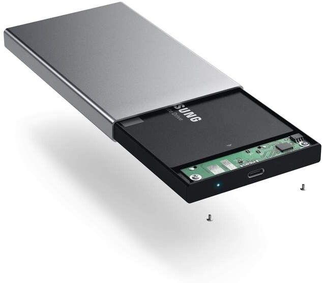 Kuti e jashtme Satechi Aluminum USB-C për HDD / SSD, e hirtë