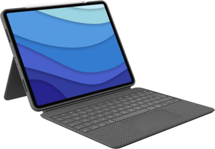 Mbrojtëse Logitech me tastierë Combo Touch për Apple iPad Pro 12.9" (gjenerata e 5-të), CZ, gri