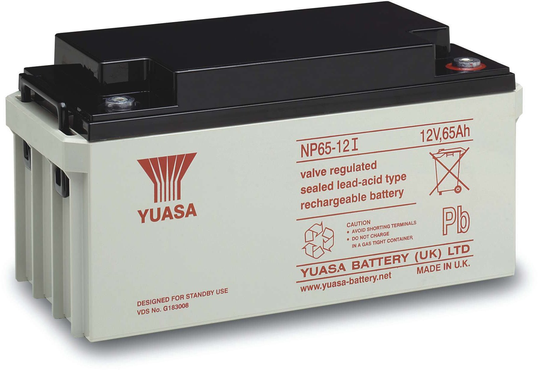 Bateri AGM Yuasa NP65-12 NP Series, 12V, 65Ah, e zezë