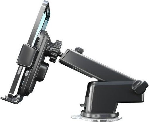 Mbajtës telefoni për veturë 3MK Drive &amp; Charge, karikim wireless 15W, montim në grilë dhe xham, i zi