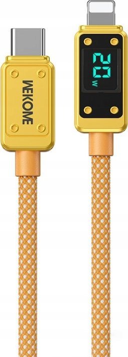 Kabllo karikimi Wekome WDC-08, USB-C në Lightning, PD 20W, 1m, gold
