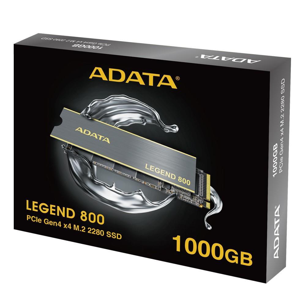 Внатрешен SSD ADATA Legend 800, 1TB, M.2 PCIe 4.0 NVMe, црн