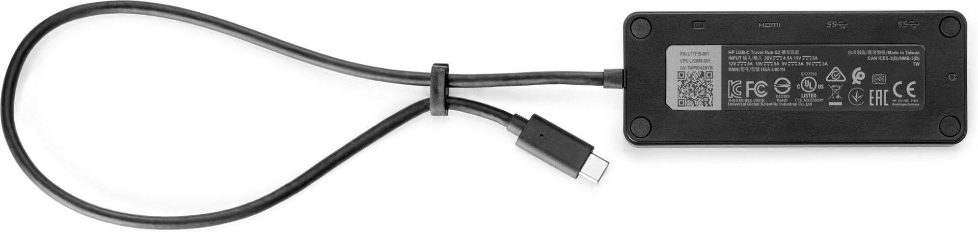 Qendër lidhjeje HP USB-C Travel Hub G2, USB-C, HDMI, VGA, e zezë 