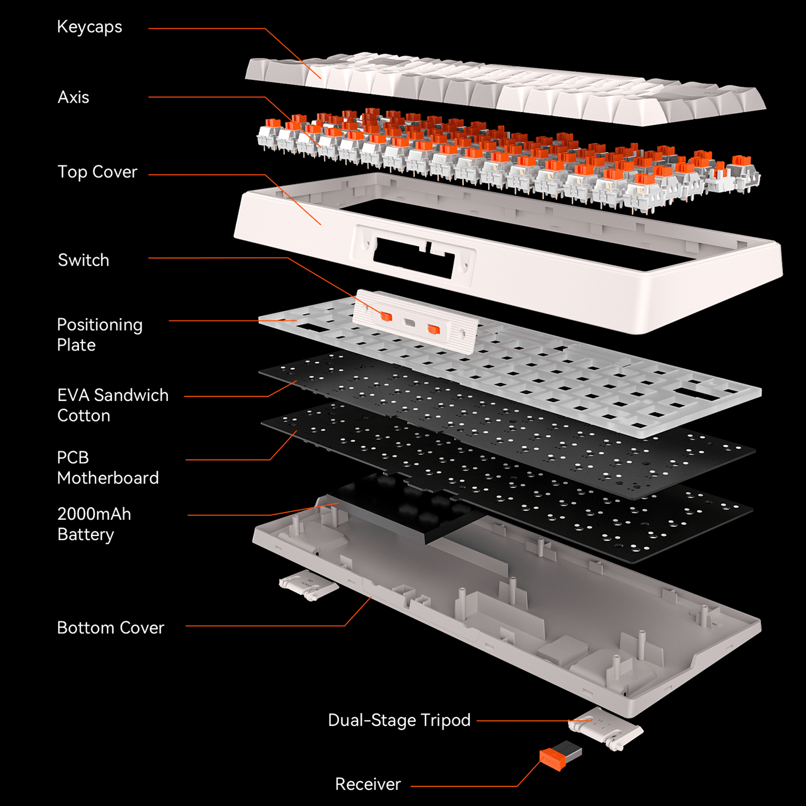Meetion MT-MK12 – Tastierë Mekanike 65% me Ndriçim RGB dhe Lidhje Tri-Modale